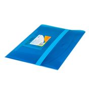 Carpeta de seguridad plástica azul, tamaño carta