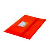 Carpeta de seguridad plástica roja, tamaño oficio