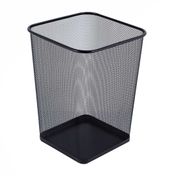 Caneca metálica en malla negra, 27 cm