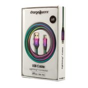 Cable Lightning a USB iridiscente de 2 m Charge Worx