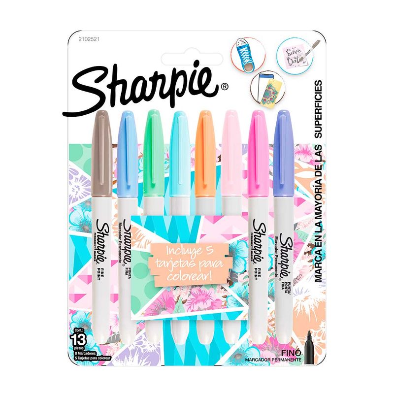 marcadores-sharpie-tonos-pastel-por-8-unidades-tarjetas-71641175822