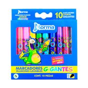 Marcadores lavables gigantes Norma, 10 unidades
