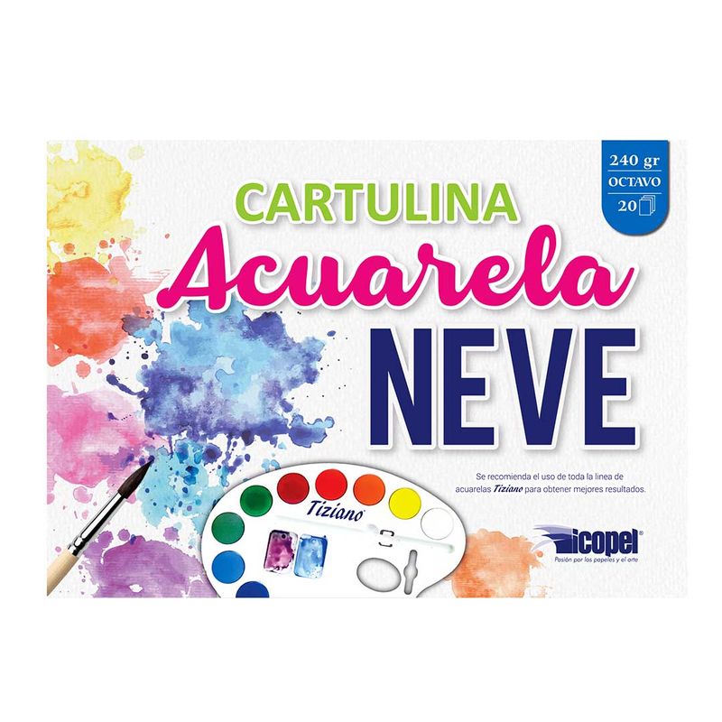 Papel acuarela 1/8 x10