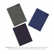 Cuaderno mixto 7 materias, argollado, tipo cuero (Surtido)
