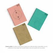 Cuaderno rayado, 80 hojas, argollado, tipo cuero (Surtido)