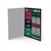 Cuaderno rayado, 80 hojas, argollado, tipo cuero (Surtido)
