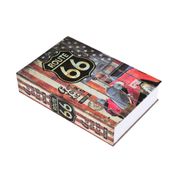 Caja menor tipo libro, de 19.5 x 13 x 4 cm