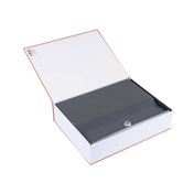 Caja menor tipo libro, de 26.5 x 20 x 6.6 cm