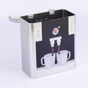 Caja organizadora 18 cm, diseño cafetera, negra