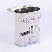 Caja organizadora, diseño máquina de café, gris, 22 cm