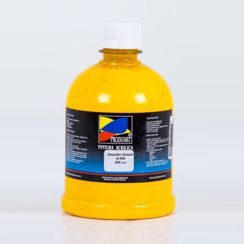 pintura-acrilica-produart-de-500-cm3-color-amarillo-girasol-7707265292333