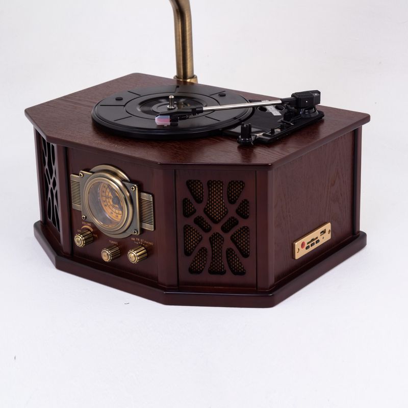 gastar transmisión Llamarada Tocadiscos gramófono de 4.4 W RMS con radio, café