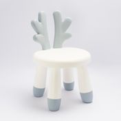 Silla infantil blanca con gris con diseño de reno de 46 cm