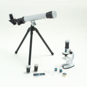 Set de microscopio y telescopio x 35 piezas