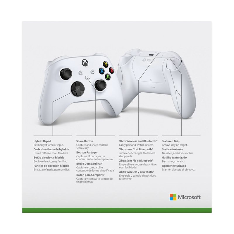 Control inalámbrico Xbox Robot, blanco
