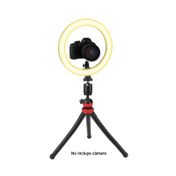 Aro de luz led Vivitar de 10” alámbrico, con trípode y soporte para celular