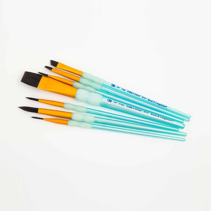 set-de-pinceles-7-unidades-taklon-negro-varios-tamanos-90672364685