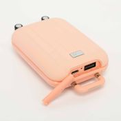 Batería portátil 5500 mAh con calentador de manos, diseño equipaje rosado