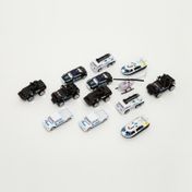 Set de carros de policía, 13 unidades