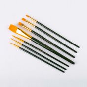Pinceles x 7 unidades Lion Brush Studio 7, nailon dorado