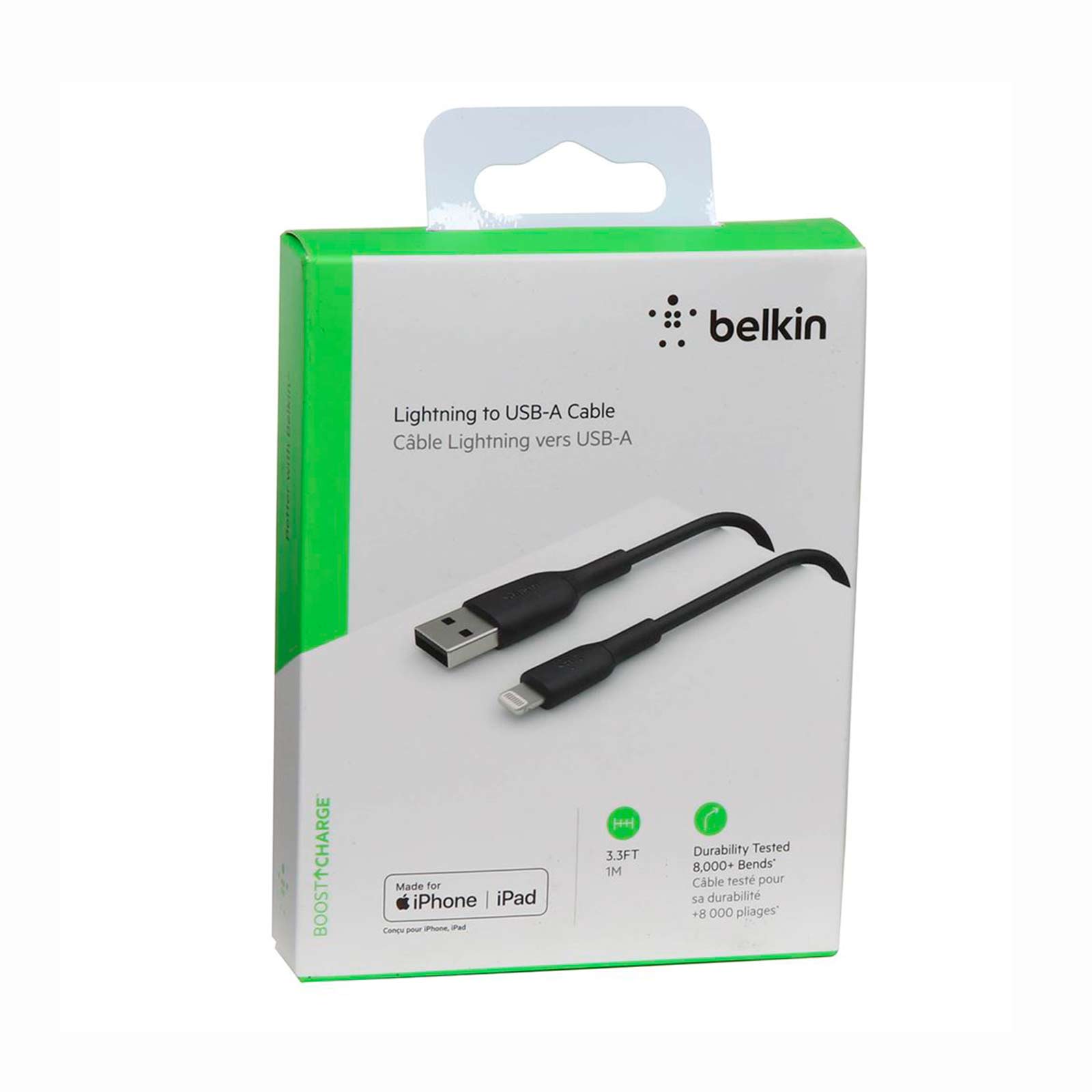 Cable Lightning USB-A de 1 mt, Belkin, negro