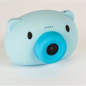 Mini cámara digital infantil de 16 GB, cerdito azul