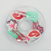 Set de 6 clips con diseño de figuras