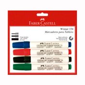 Marcador seco surtido x 4 unidades, Faber Castell