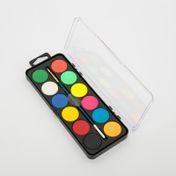 Set de acuarelas por 12 unidades fluorescentes + pincel