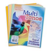 Papel multitonos carta x 100 hojas, de 75 g