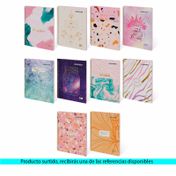 Cuaderno cuadriculado, 7 materias, 175 hojas, argollado mediano, Incolors (surtido)
