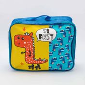 Morral con dinosaurio azul y amarillo