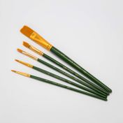 Pinceles x 5 unidades Lion Brush Studio 5, nailon dorado