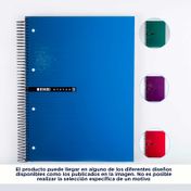 Cuaderno cuadriculado, 5 materias, argollado, Enri (surtido)