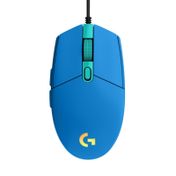 Mouse alámbrico para gaming G203, Logitech, azul