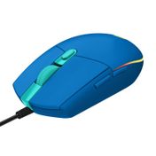 Mouse alámbrico para gaming G203, Logitech, azul