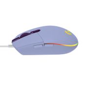 Mouse alámbrico gaming G203, Logitech, lila