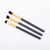 Set brochas x 3 piezas, mango negro con dorado