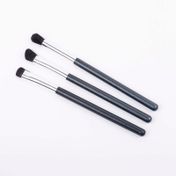 Set brochas x 3 piezas, mango negro con plateado