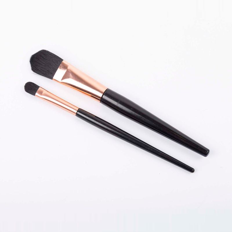 set-brochas-2-piezas-mango-negro-con-oro-rosa-616138