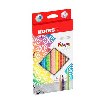 LAPICES DE COLORES KORES KN26 DE MADERA 1 CAJA CON 26 PIEZAS