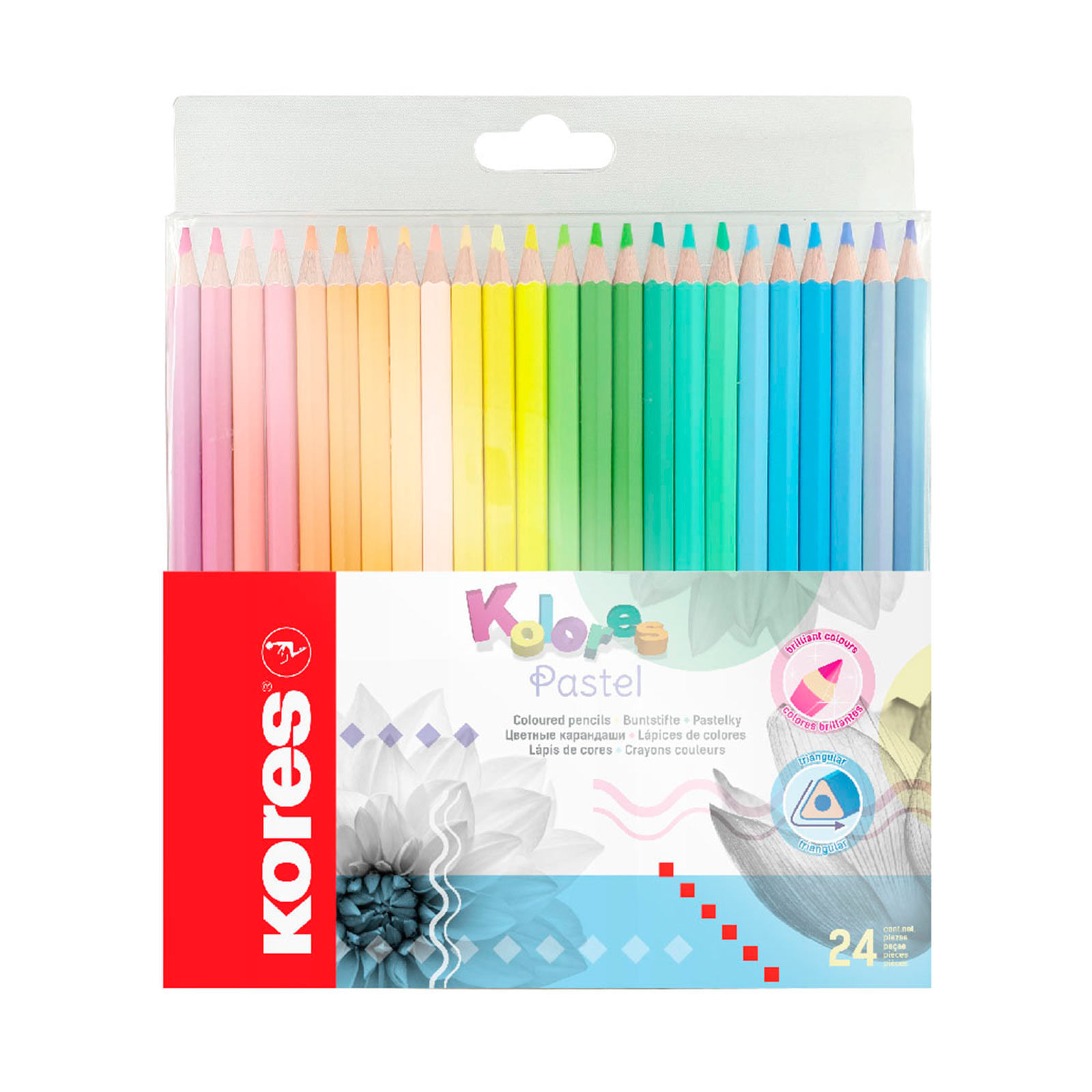 Colores Kores pastel x 24 unidades