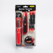Set de herramientas x 8 piezas, rojo y negro