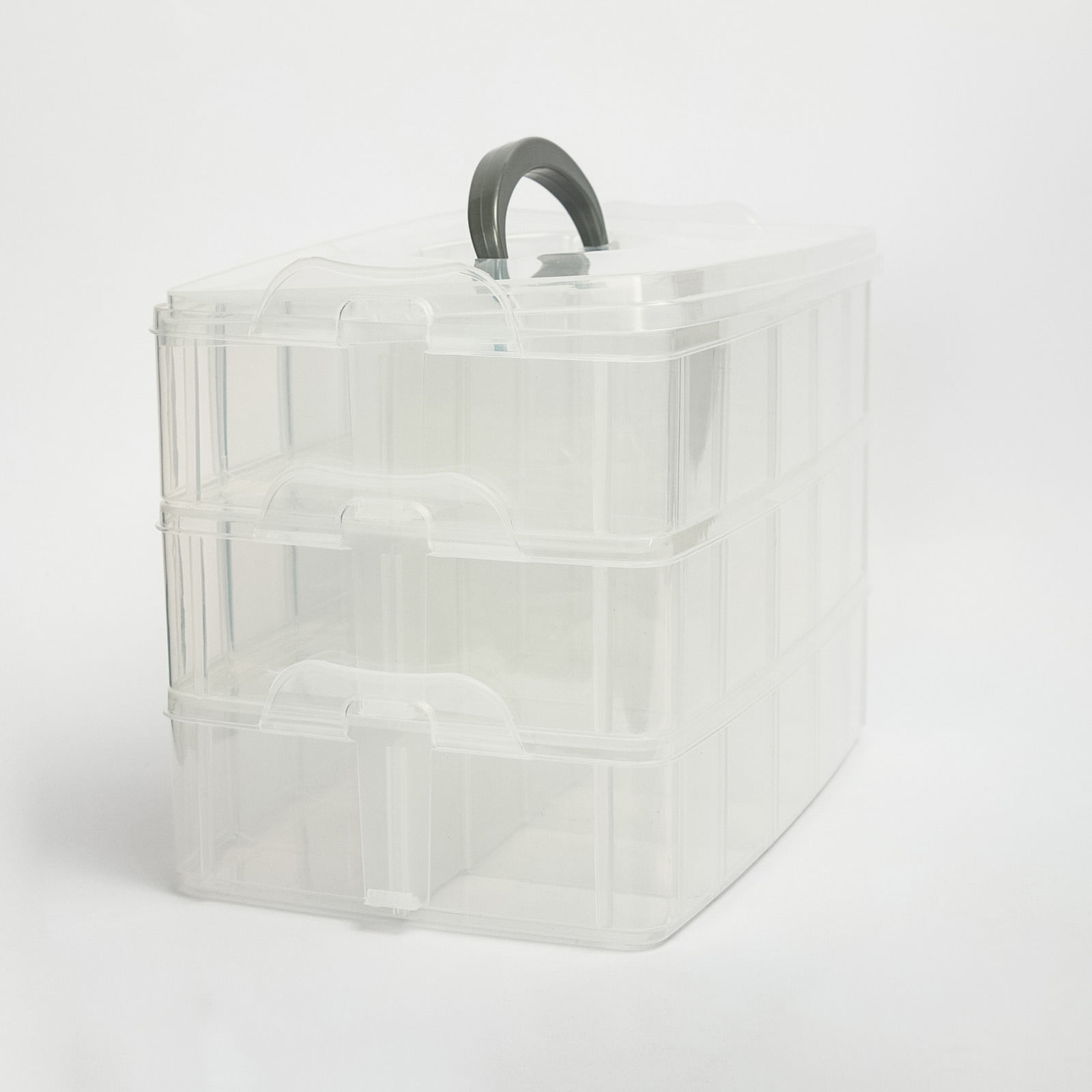 Caja organizadora plastica con division apilable
