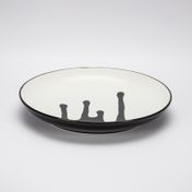 Plato blanco redondo, 4 x 29 cm