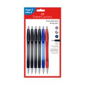 Bolígrafos retráctiles x 6 unidades Faber-Castell, surtidos