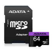 Memoria micro SD de 64 GB Clase 10 Adata color negro