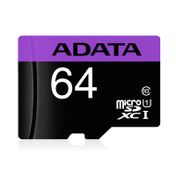 Memoria micro SD de 64 GB Clase 10 Adata color negro