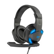 Audífonos tipo diadema Gaming Havit H2032d, negro con azul