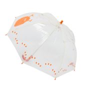Paraguas manual 8R transparente con naranja - diseño monstruo, 64 cm